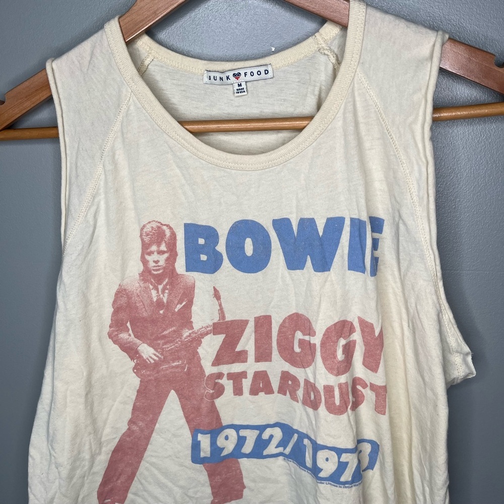 Graphic Muscle Tank Top - White Bowie Ziggy Stardust - Picture 4 of 10